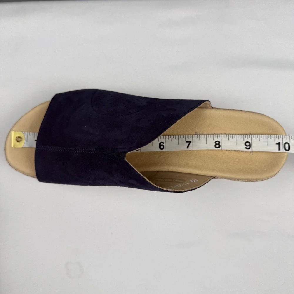 Mephisto Giuletta Indigo Blue Suede Cork Wedge Sandals Soft-Air EU 41 US 10 New